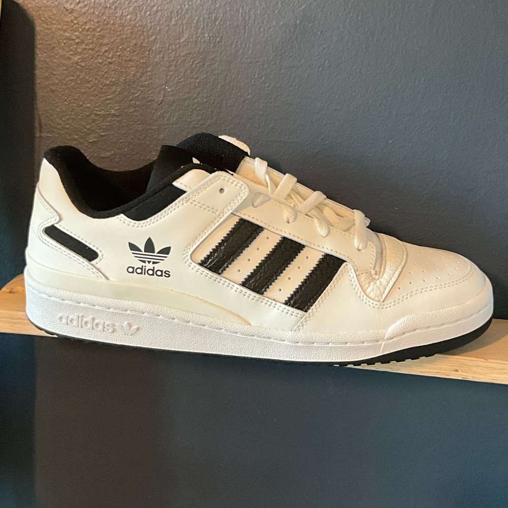 Adidas Classic White and Black Trainers